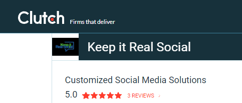 Keep It Real Social is a Five-Star Company on Clutch